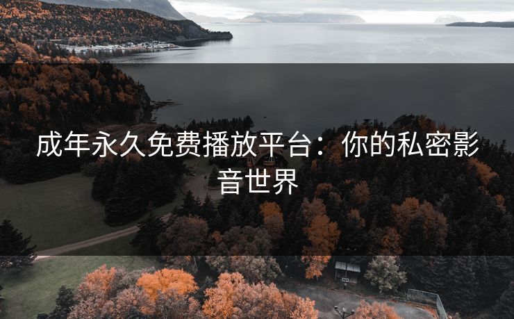 成年永久免费播放平台：你的私密影音世界